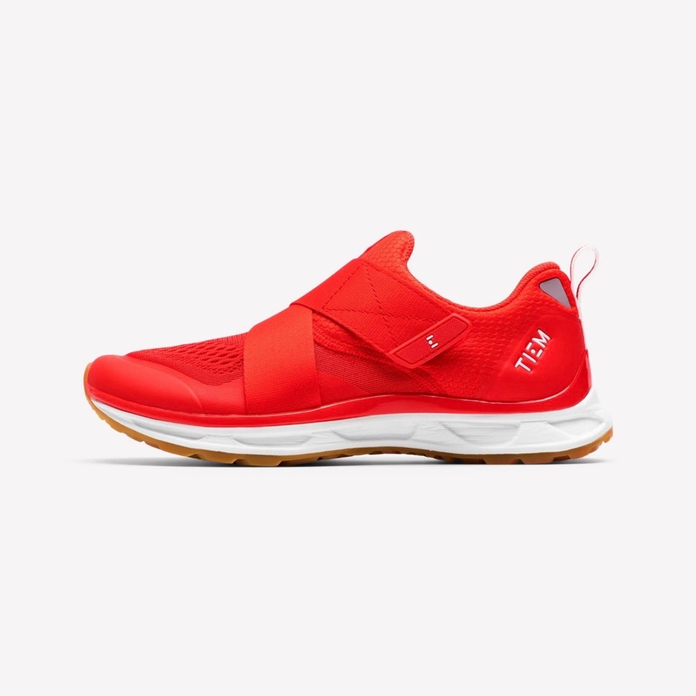 Red Athletic Slip-On Sneakers - Picture 2 of 5
